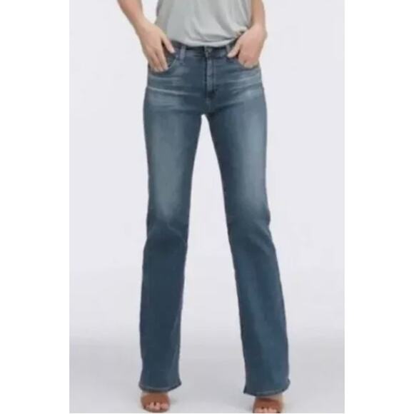 Adriano Goldschmied Ag The Gemini Straight Y2K Jeans Low Rise Retro Med Wash 27 - Picture 11 of 11